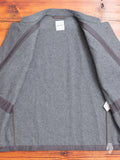 Mandarin Collar Jacket in Melange Grey