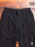 Two Tack Tapered Pants in Black