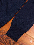 Yarn-Dyed Knit Crewneck Sweater in Indigo
