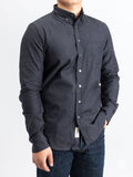 Flecked Button-Down Shirt in Dark Grey