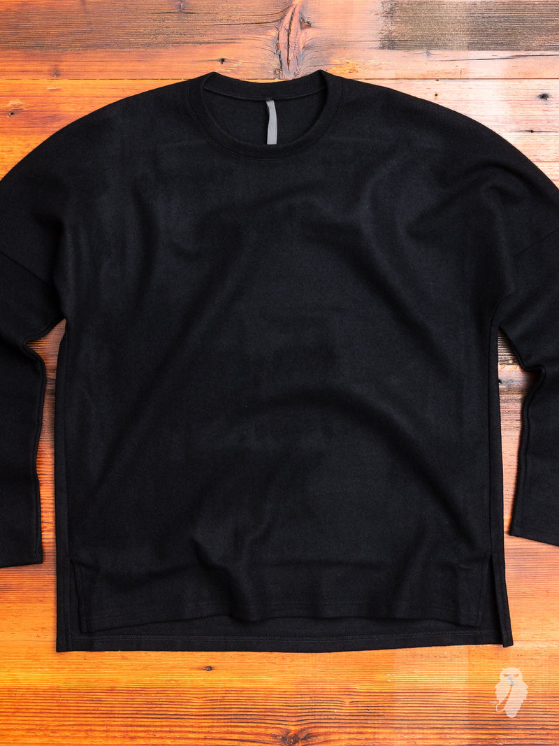 Cashmere Drop Shoulder Sweater in Black