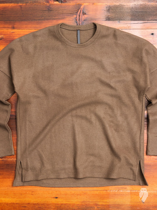 Cashmere Drop Shoulder Sweater in Khaki