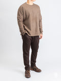 Cashmere Drop Shoulder Sweater in Khaki