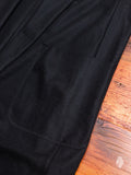 Stole Collar Long Cardigan in Black Wool