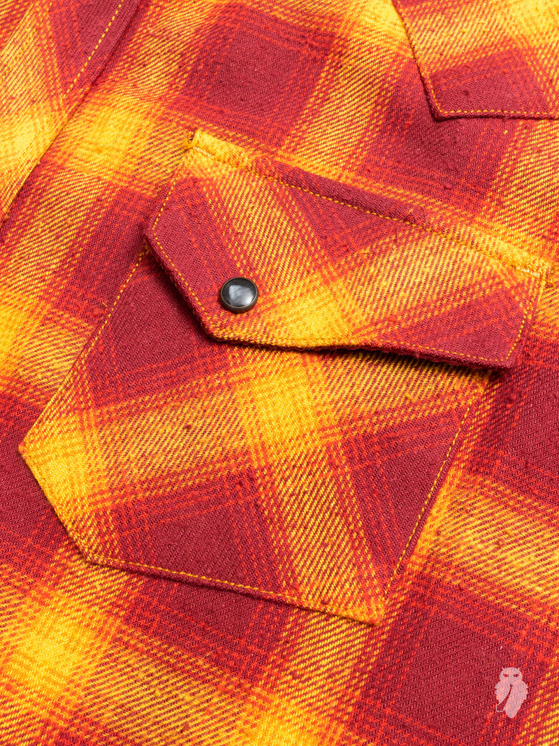 Dawson Selvedge Flannel in Red Rust