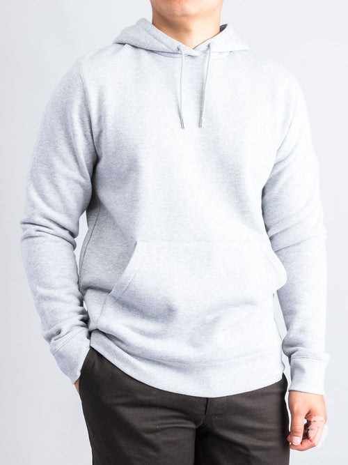Vagn Pullover Hoodie in Light Grey Melange