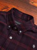 Brushed Flannel Button-Down Shirt in Maroon