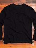 Slub Long Sleeve T-Shirt in Black