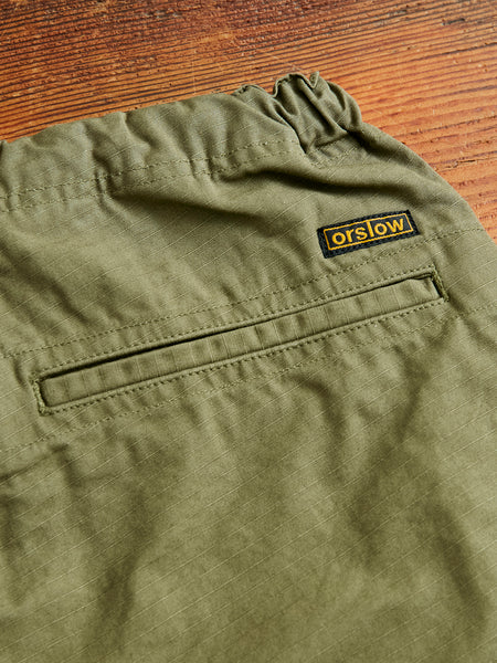 New Yorker Shorts in Army Ripstop – Blue Owl Workshop