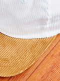 Baseball Hat in White Corduroy