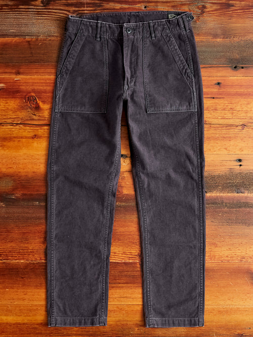 Slim Fatigue Pants in Black Stone