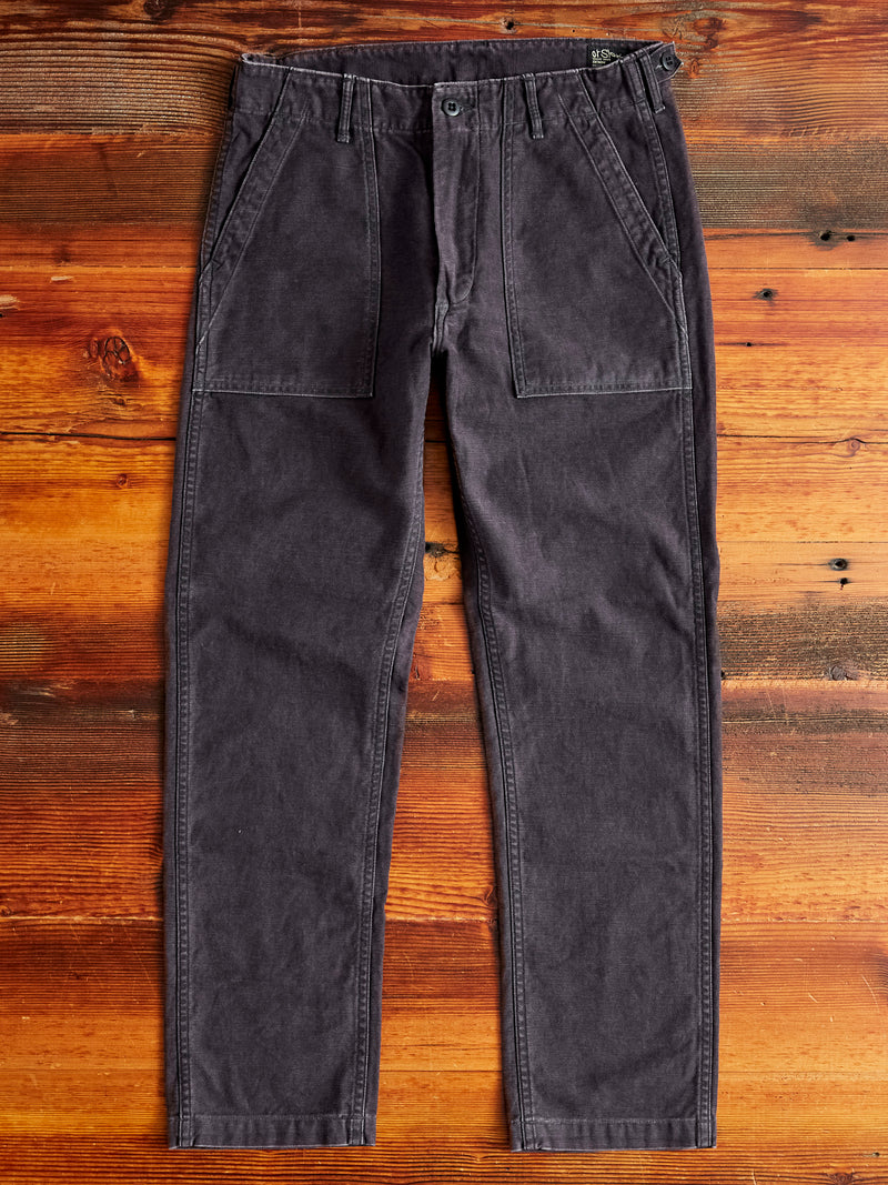 Slim Fatigue Pants in Black Stone