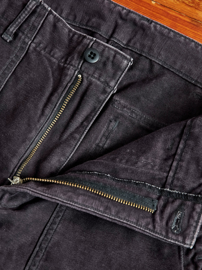 Slim Fatigue Pants in Black Stone