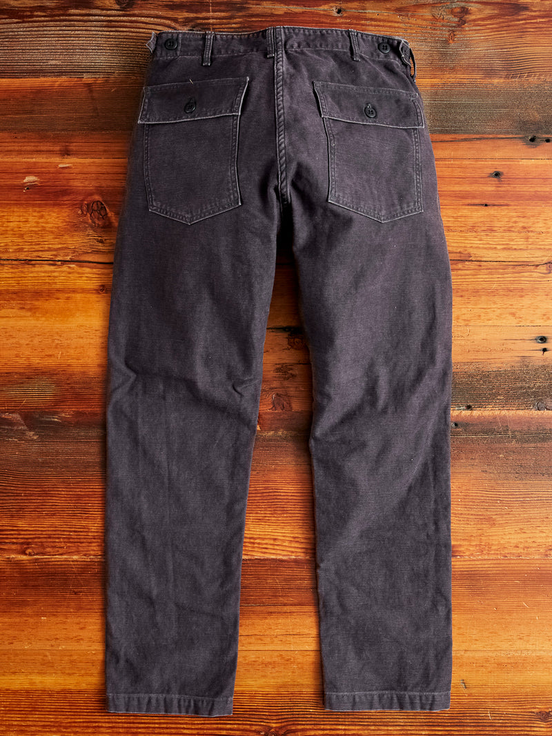 Slim Fatigue Pants in Black Stone