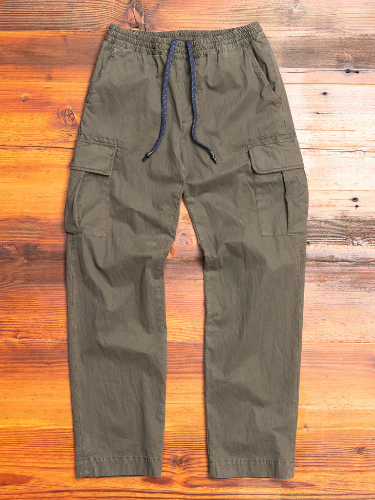 Garment Dyed Cargo Trousers in Army Green