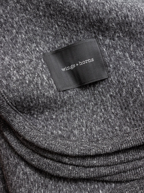Cabin Fleece Blanket in Melange Black