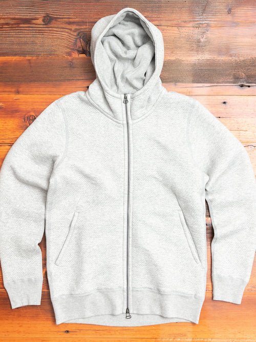 Cabin Fleece Zip Hoodie in Heather Grey