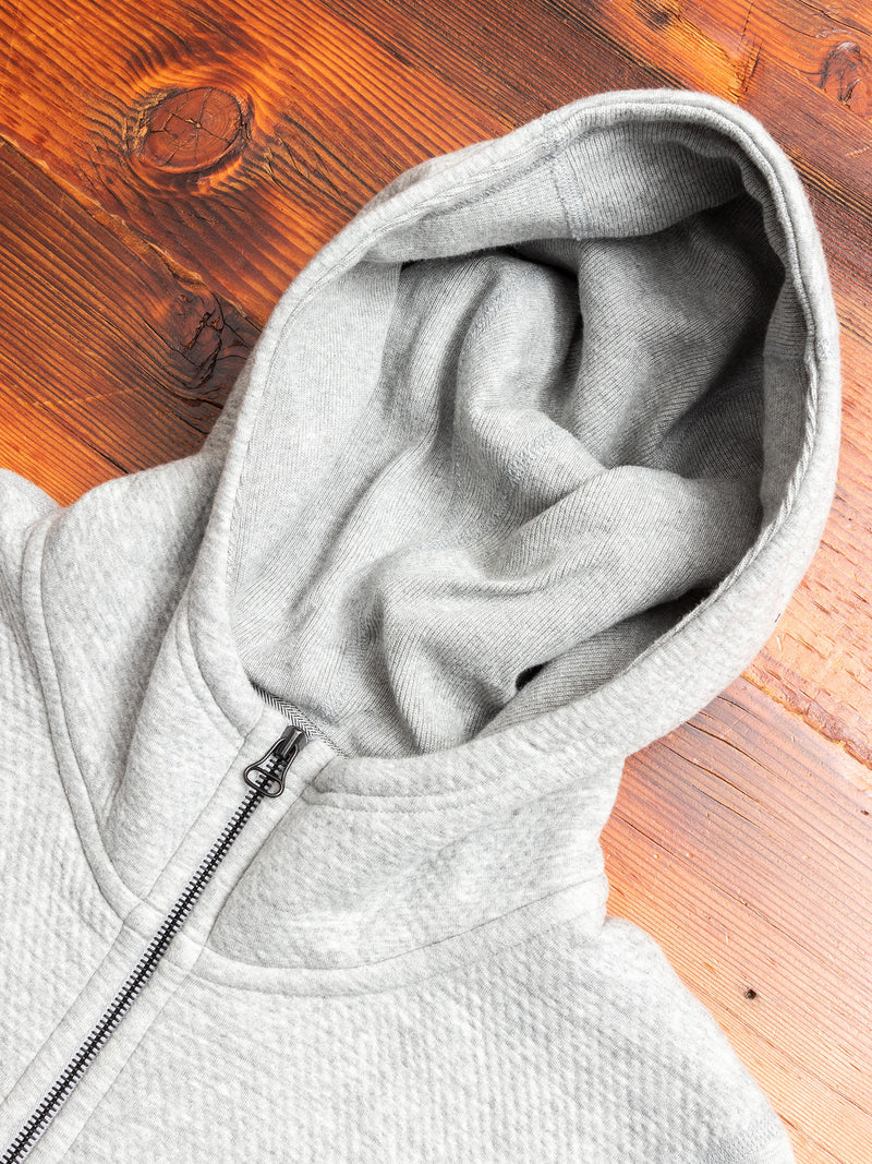 Cabin Fleece Zip Hoodie in Heather Grey