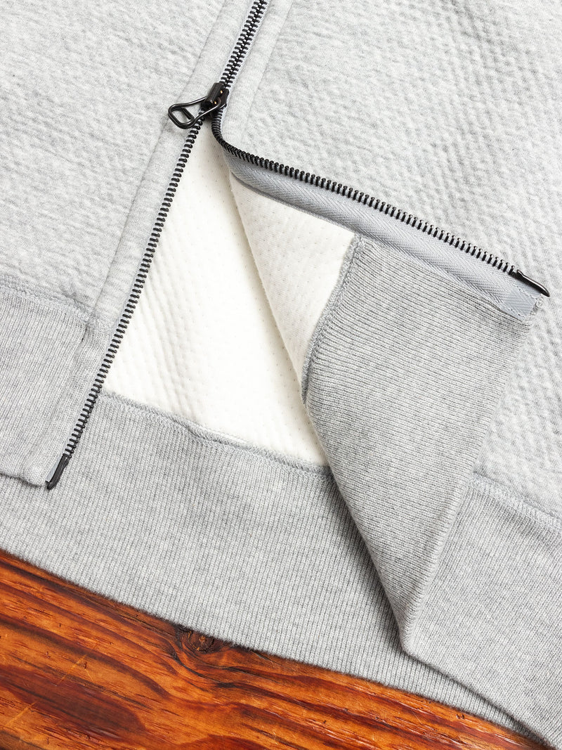 Cabin Fleece Zip Hoodie in Heather Grey