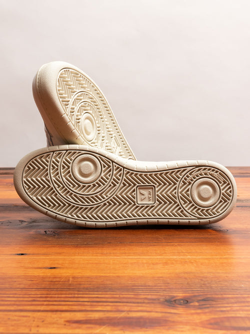 V-10 Leather Sneaker in Oxford Grey Orange Fluo