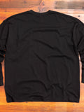 Cotton Jersey Relaxed Long Sleeve T-Shirt in Black