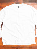 Cotton Jersey Relaxed Long Sleeve T-Shirt in White