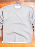 Double Face Wool Crewneck Sweater in Grey
