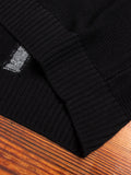 Patchwork Knit Crewneck Sweater in Black