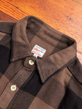 Herringbone Flannel Shirt in Brown