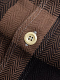 Herringbone Flannel Shirt in Brown