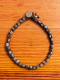 Handwoven Recycled Glass Beads Bracelet in Grey