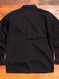 Heavyweight Dobby Sashiko Work Shirt in Black