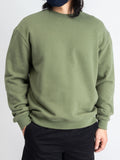 Oversized Crewneck Pullover in Moss