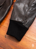 "3sixteen x Schott NYC" A2 Leather Flight Jacket in Black