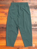 Nylon Sarouel Pants in Dark Green