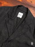 Piping Jacket in Black Linen