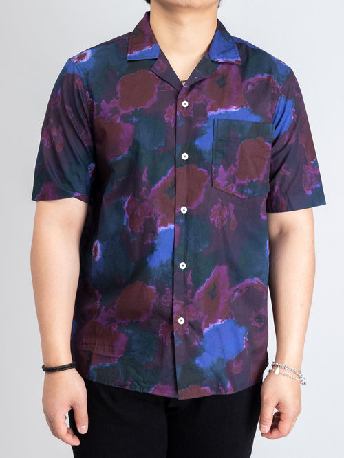"Psycho Flower" Rangi Shirt in Blue