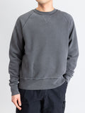 Loose Stitch Crewneck Sweater in Washed Black
