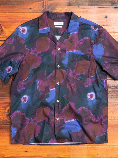 "Psycho Flower" Rangi Shirt in Blue