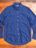 Classic Shirt in Scilla Blue Silk Noil