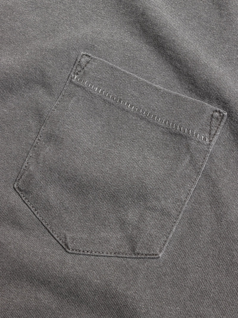 Loose Stitch Pocket Tee in Washed Black