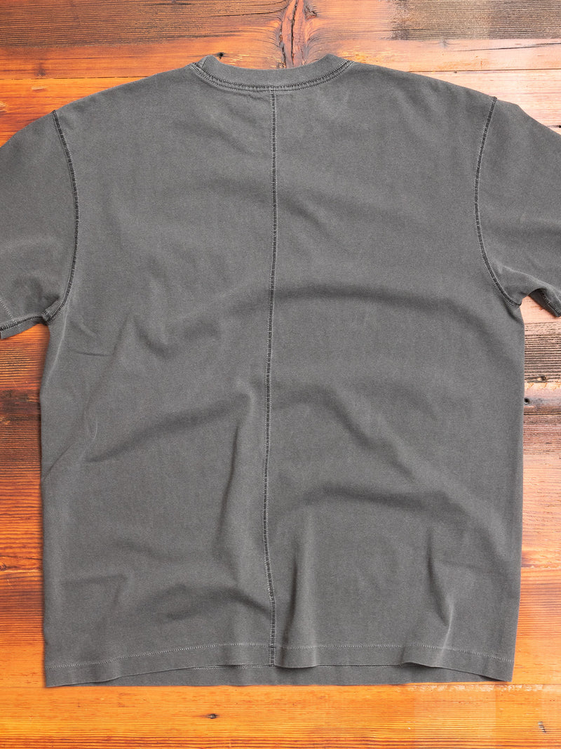 Loose Stitch Pocket Tee in Washed Black