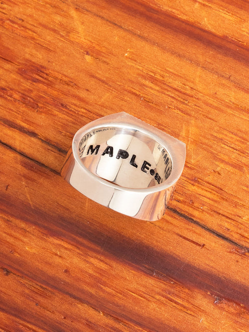 Buick Ring in Silver/Red Garnet