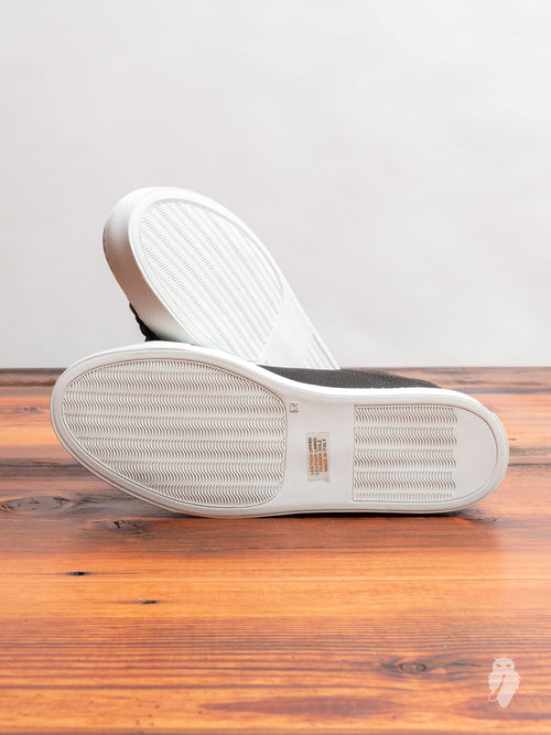 Leather Low-Top Sneaker in Black