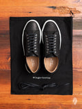 Leather Low-Top Sneaker in Black