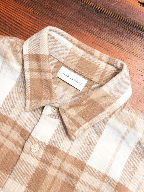 Sly Straight Hem Flannel in Carmel