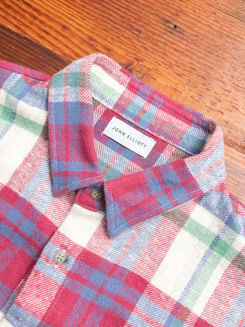 Sly Straight Hem Flannel in Sour Patch