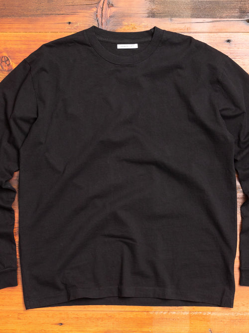 Long Sleeve University T-Shirt in Black