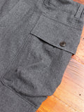 Military Trousers in Melange Grey