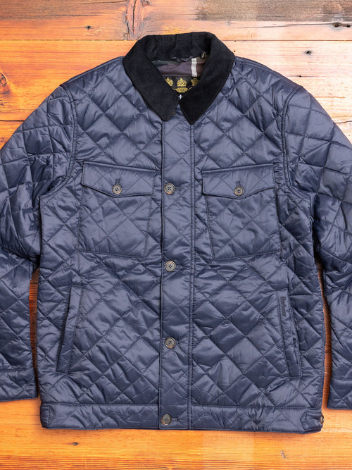 "Maesbury" Quilt Jacket in Navy